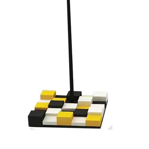 Base a cubi in legno per busto