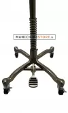 Busto donna in tessuto nero con base worker bronzo