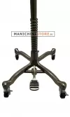 Busto uomo in tessuto nero con base worker bronzo