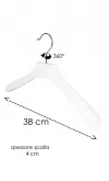 Gruccia legno capospalla 38x44 cm - Bianco Lucido - seconda scelta