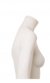 White female bust with head, arms and counter base