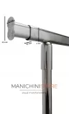 Stender fisso con ruote - grigio opaco