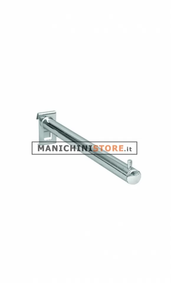 Braccio espositore dritto tubo &Oslash; 25 mm