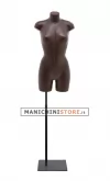 Busto manichino donna in plastica color bronzo con base
