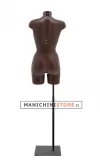 Busto manichino donna in plastica color bronzo con base