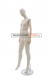 Manichino donna in tessuto con braccia in legno