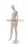 Manichino donna in tessuto con braccia in legno