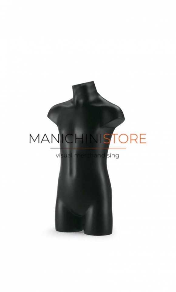 Busto bambino 3-5 anni precolorato nero