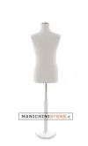 Busto bambino 10-12 anni con base in legno laccato bianco