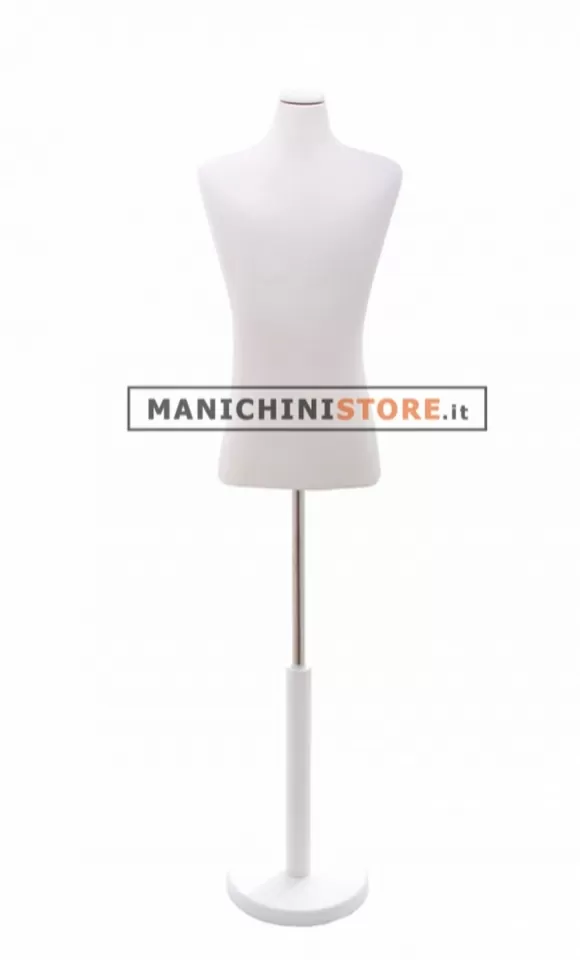 Busto bambino 13-14 anni con base in legno laccato bianco