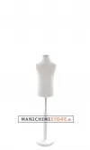 Busto bambino 3-4 anni con base in legno laccato bianco