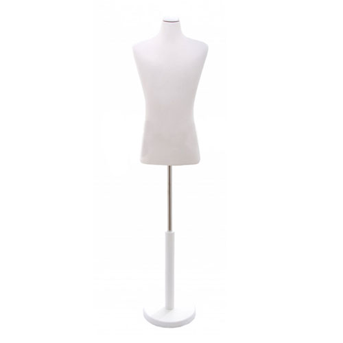 Busto bambino 13-14 anni con base in legno laccato bianco