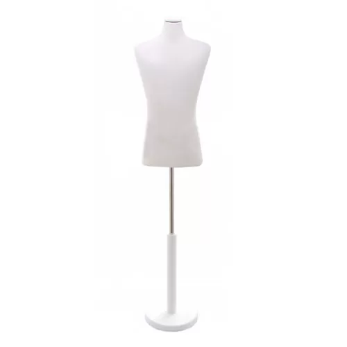 Busto bambino 13-14 anni con base in legno laccato bianco