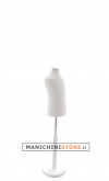 Busto bambino 3-4 anni con base in legno laccato bianco