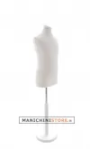 Busto bambino 10-12 anni con base in legno laccato bianco