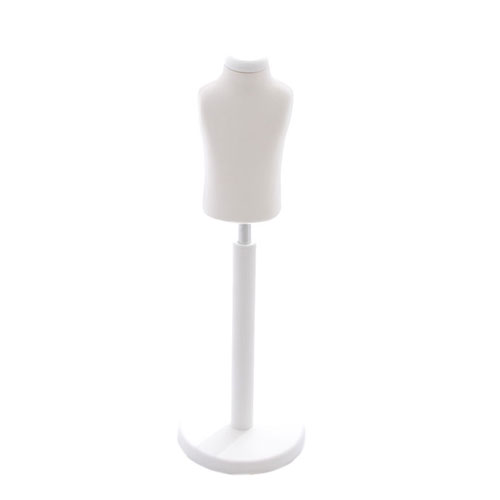 Busto bambino 0-6 mesi con base in legno laccato bianco