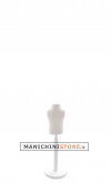 Busto bambino 0-6 mesi con base in legno laccato bianco