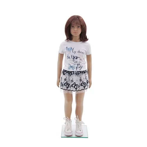 Manichino bambina 3-4 anni Ecoplastic Realistico 1041 con parrucca OMAGGIO