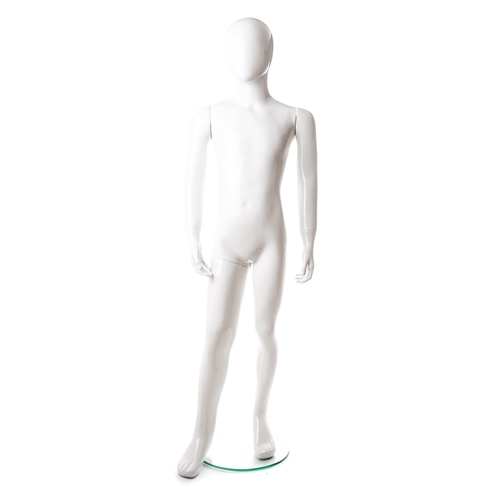 Manichino bambino 6-7 anni bianco lucido