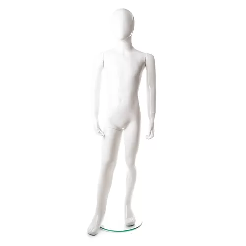 Manichino bambino 6-7 anni bianco lucido