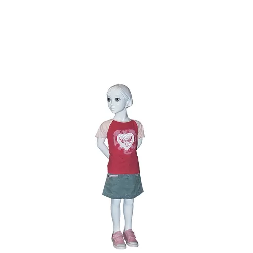 Manichino bambina 5-7 anni "Carlotta" bianco