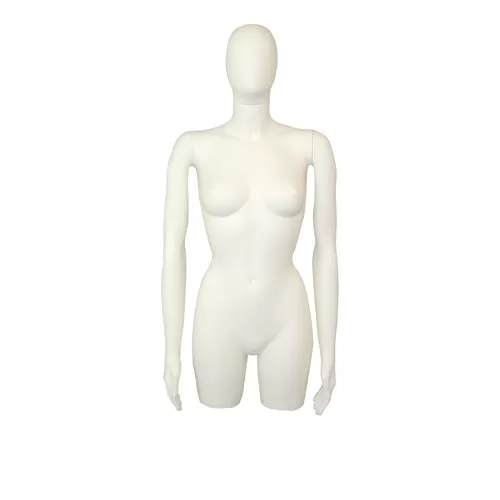 Busto manichino donna con testa a uovo