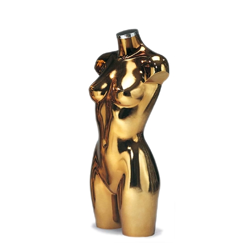 Busto manichino donna precolorato oro