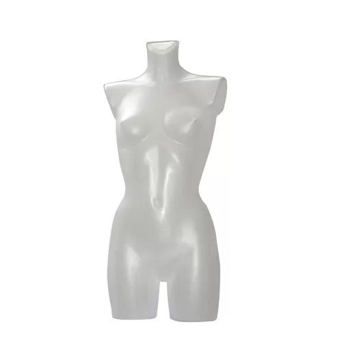 Busto manichino donna trasparente opaco senza base