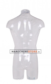 Busto manichino uomo trasparente NEW senza base