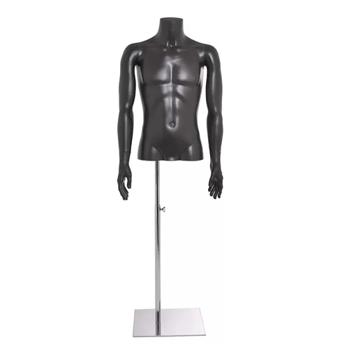 Busto manichino uomo Esprit grigio con base cromata