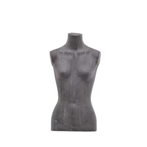 Busto donna da banco rivestito in cartapesta Antracite