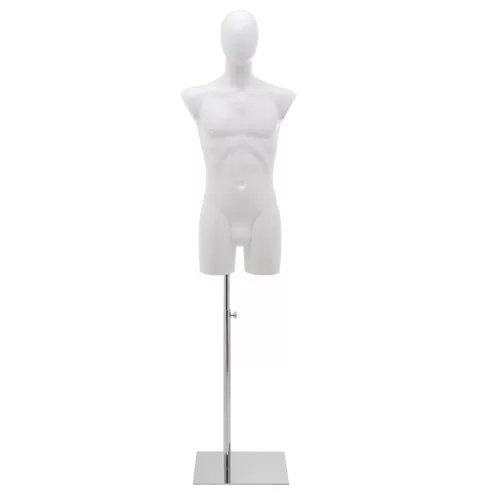Busto torso uomo con testa a uovo