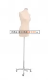 Busto donna tessuto Avorio con base Taylor grigio chiaro