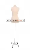 Busto donna tessuto Avorio con base Taylor grigio chiaro