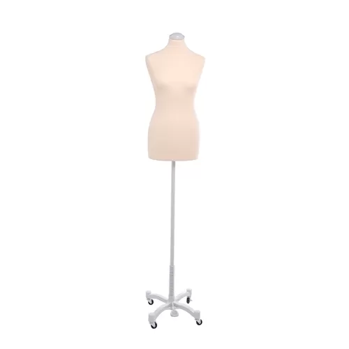 Busto donna tessuto Avorio con base Taylor grigio chiaro