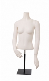 White female bust with head, arms and counter base