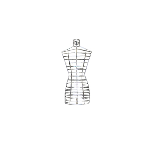 Busto donna in filo cromato senza base