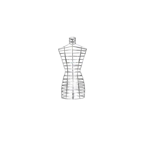 Busto donna in filo cromato senza base