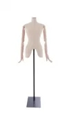 Busto donna in lino con braccia legno e tunnel