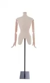 Busto donna in lino con braccia legno e tunnel