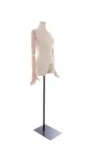 Busto donna in lino con braccia legno e tunnel
