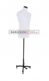 Busto donna tessuto bianco con base taylor nera