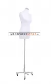 Busto donna tessuto bianco con base Taylor grigio chiaro -fine serie