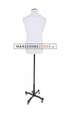 Busto donna tessuto bianco con base taylor nera
