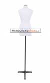Busto donna tessuto bianco con base treppiede nera