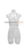 Busto manichino donna trasparente opale