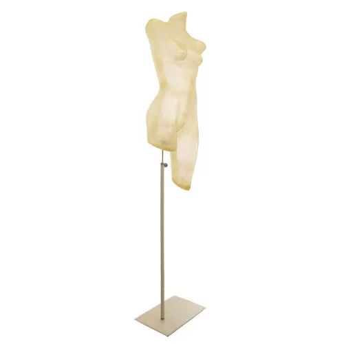 Busto donna silhouette in resina naturale trasparente - con imperfezioni