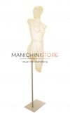 Busto donna con testa in resina naturale trasparente - con imperfezioni 