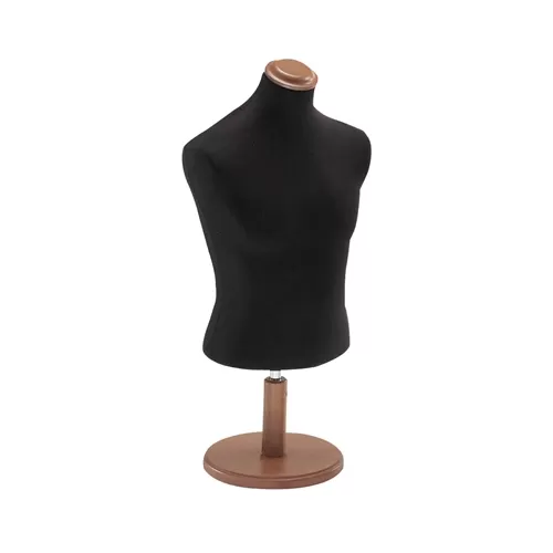 Busto uomo da banco in tessuto Nero