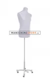 Busto uomo Total Gray con base taylor grigio chiaro